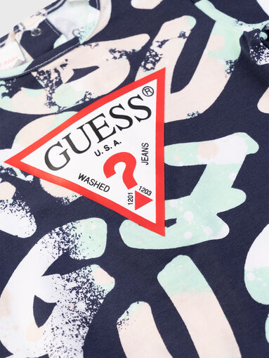 Bodysuit with triangular logo accent - 3