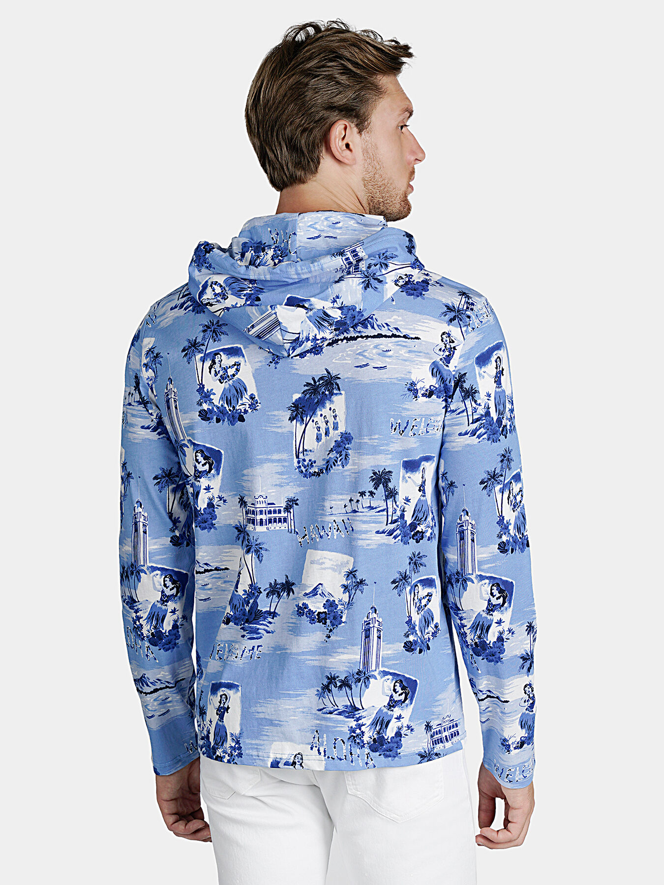 Hooded sweatshirt and Hawaii print brand POLO RALPH LAUREN