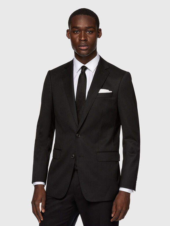 Woolen jacket in black - 1