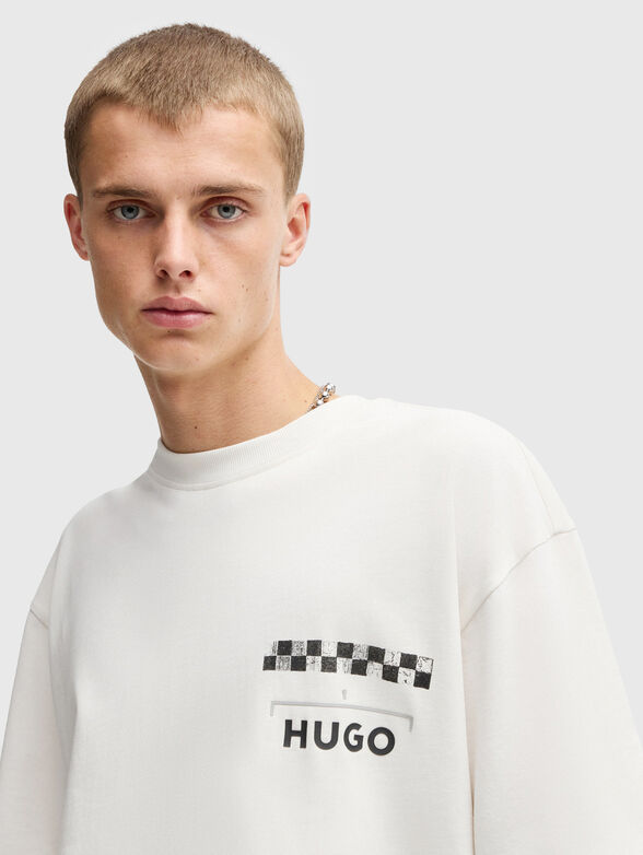 Cotton T-shirt with print - 4