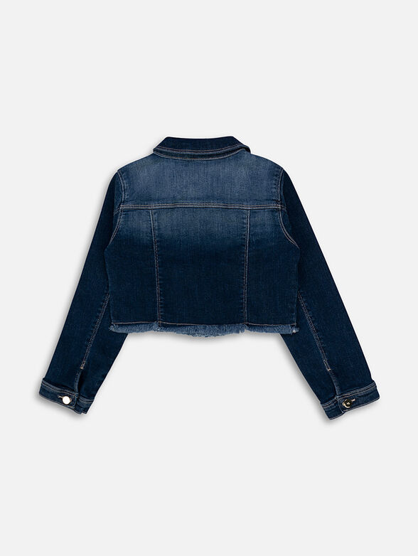 Denim jacket with logo pin - 2