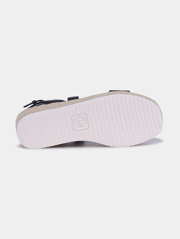 LOWRY Black leather sandals - 5