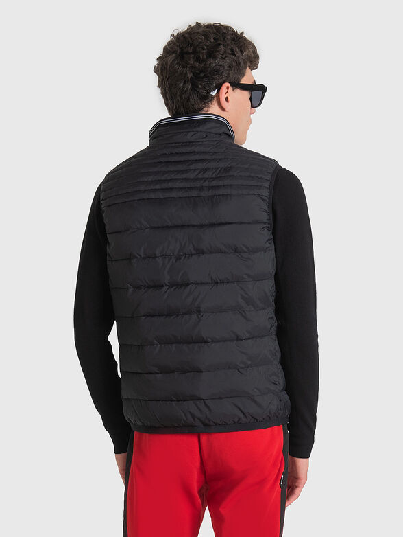 Vest with quilted effect in black - 2