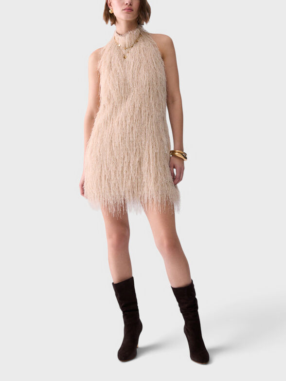 Mini dress with an open back and a soft texture - 2