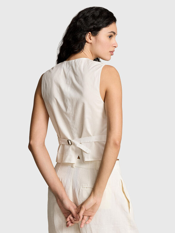 Linen blend vest - 3