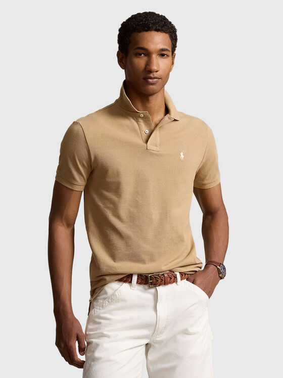 Памучен поло-шърт с лого - 1