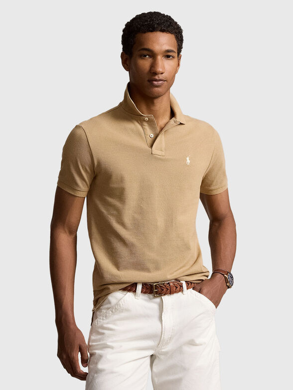 Cotton polo shirt with logo - 1