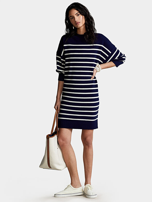 Striped cashmere dress - 4