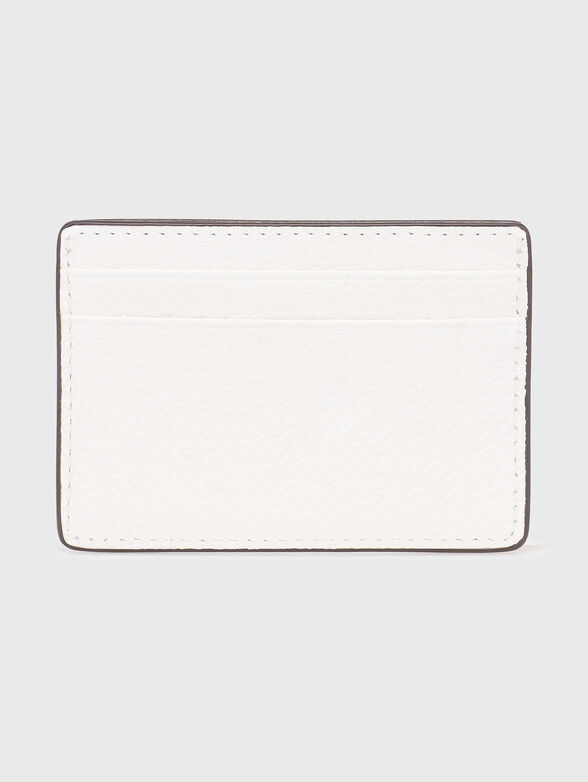 White card holder in leather  - 2
