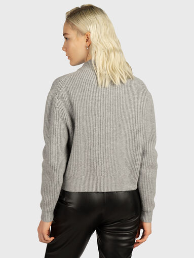 Sweater with logo detail with applied rhinestones - 3