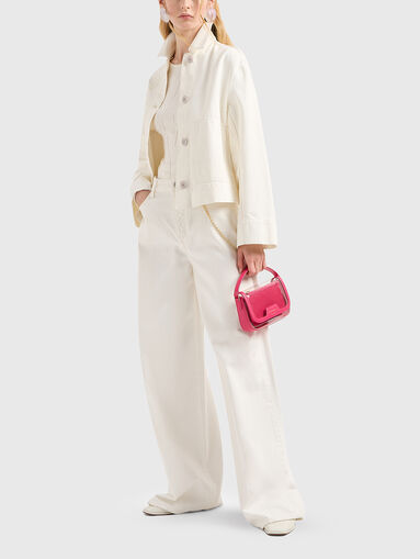 White jeans with wide legs - 5