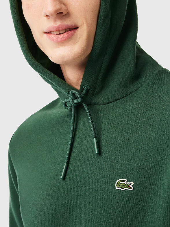 Hooded sweatshirt with logo accent - 4