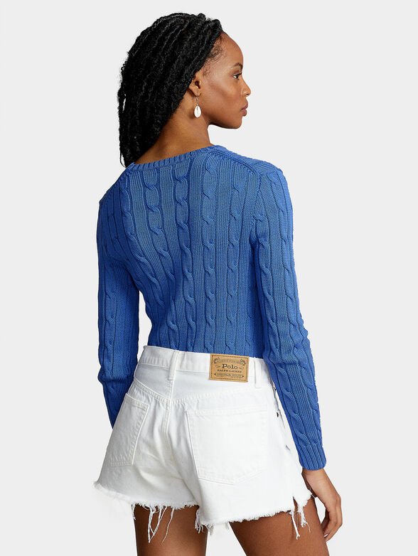 JULIANNA dark blue cotton sweater - 3