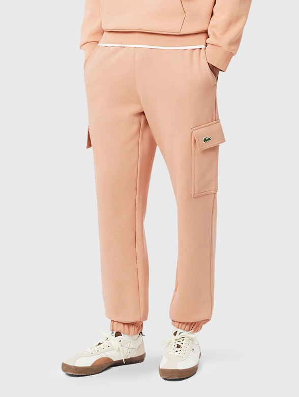 Black cargo trousers with logo - 1