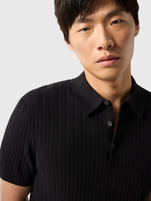 TOBIAS knitted polo shirt with short sleeves - 4