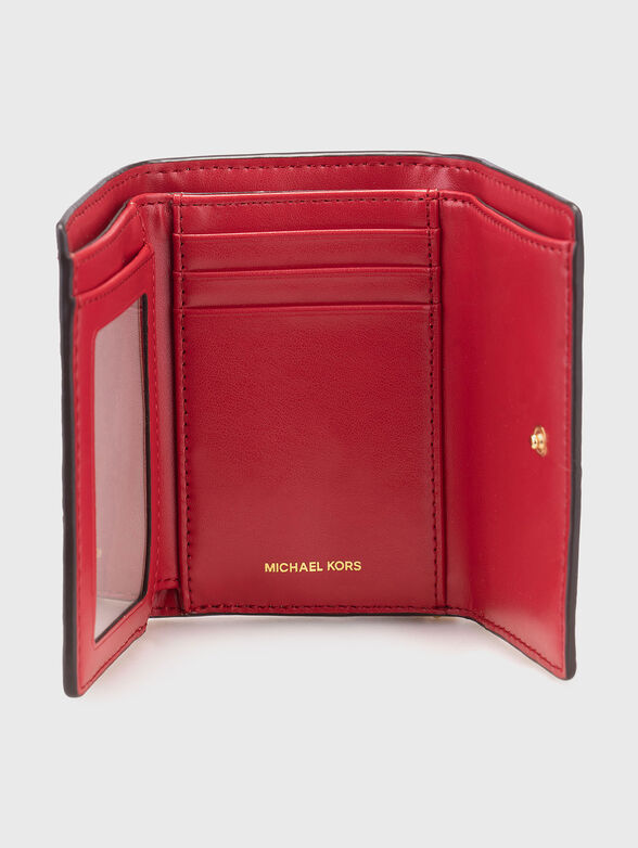 Leather wallet with logo detail - 3