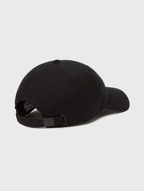 Black baseball cap with logo embroidery - 2