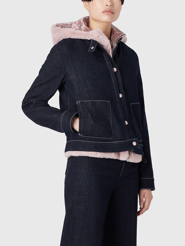 Dark blue denim jacket - 1