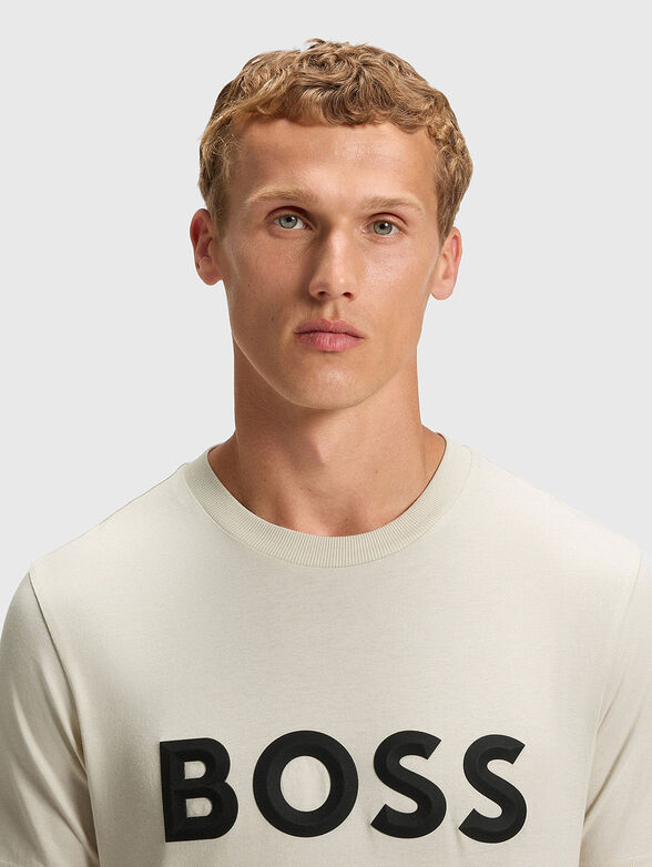 Black T-shirt with oval logo - 4