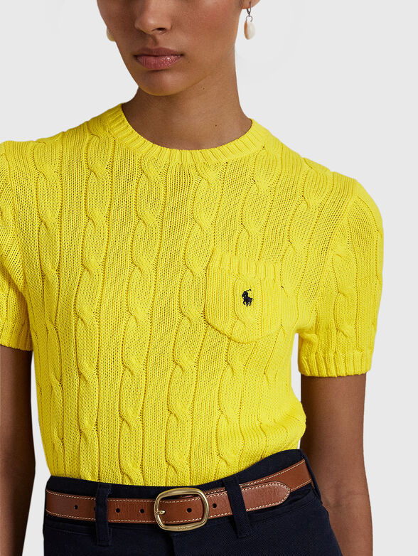 Short-sleeved sweater with embroidered logo - 4