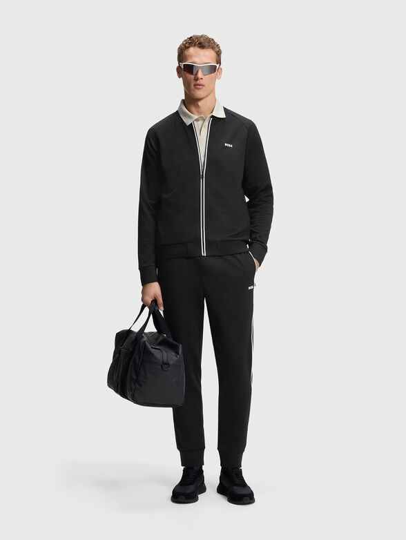 Sports trousers with jacquard patterns - 4