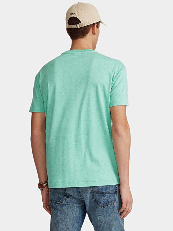 Green T-shirt with embroidered logo - 4