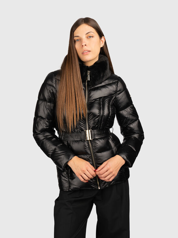 Padded jacket with removable collar - 1