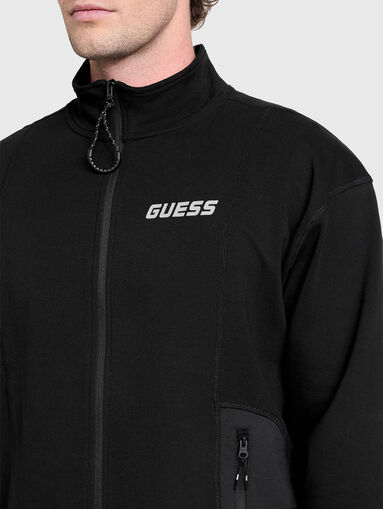 Black sweatshirt with zip - 4