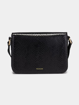 VICTORIA bag in black color with snake texture - 3