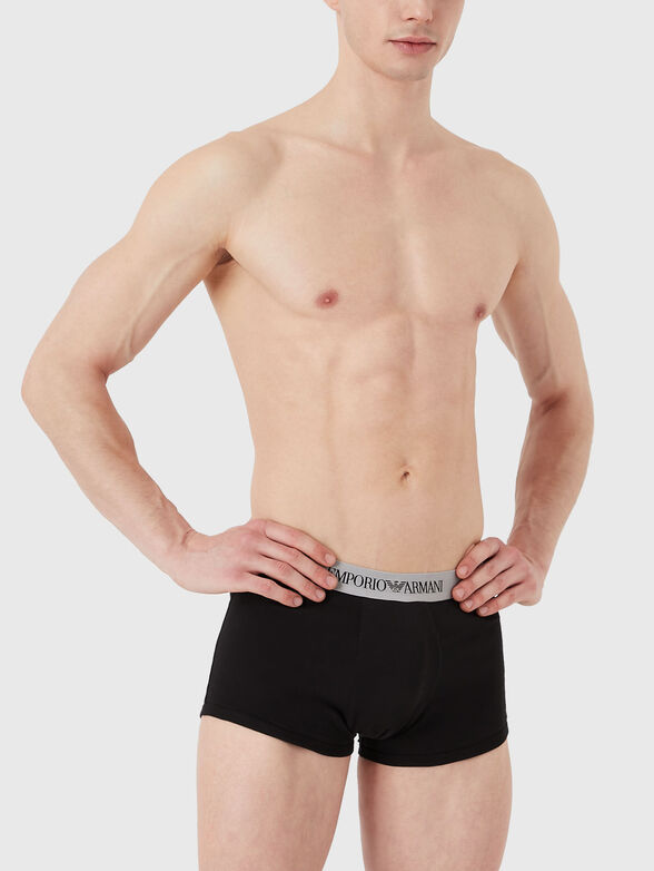 Set of three boxers with logo in cotton - 2