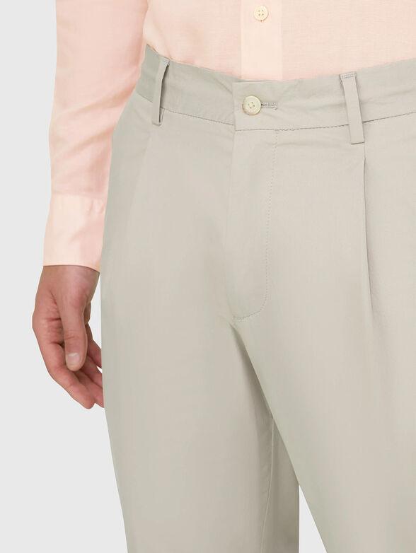 Cotton-blend trousers - 3