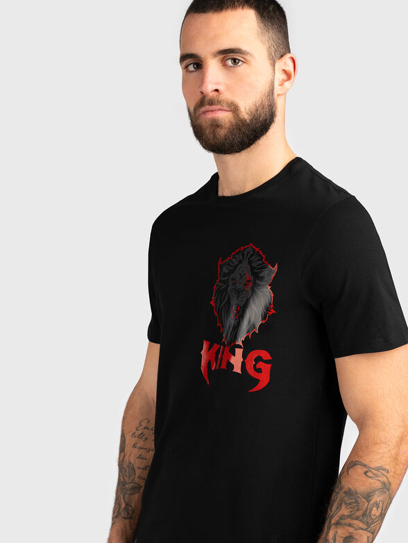 TS165 cotton T-shirt with contrast print - 4