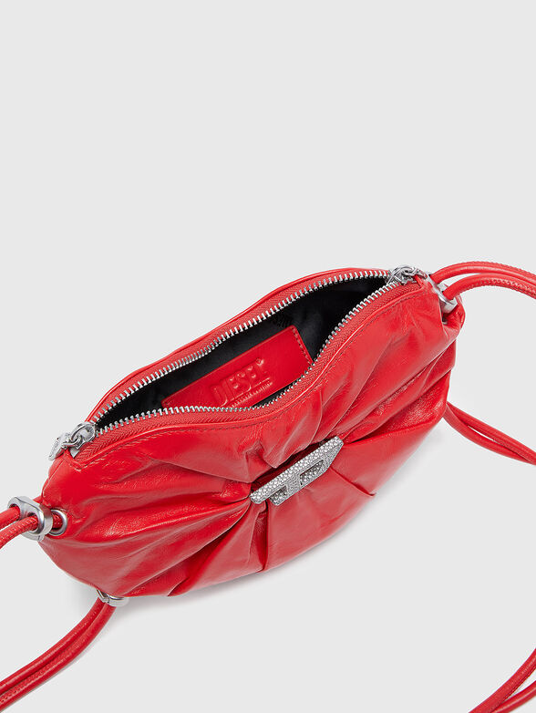 Small leather bag SCRUNCH-D HEART with logo detail - 6