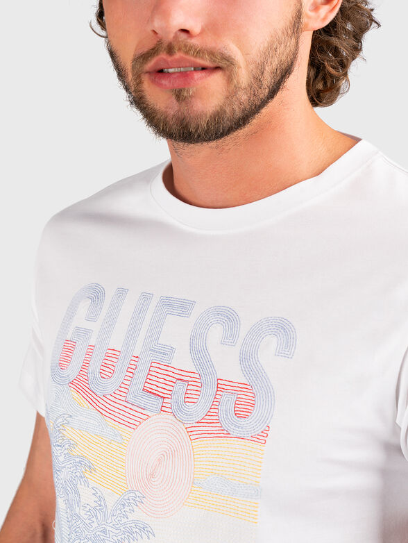 White T-shirt with print - 4