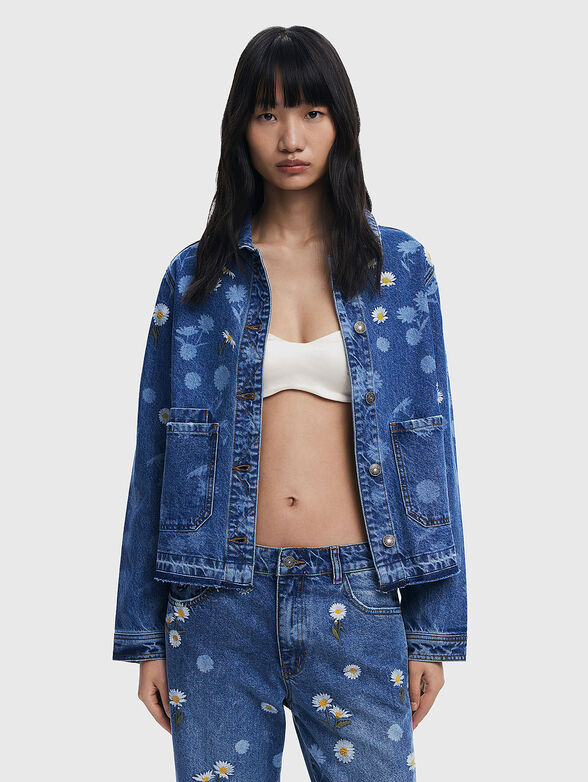 DAISY printed denim jacket - 4