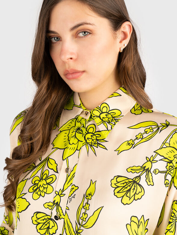 Shirt with floral print - 4