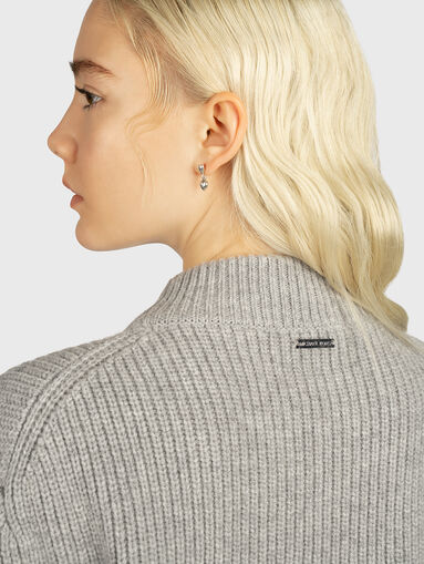 Sweater with logo detail with applied rhinestones - 4