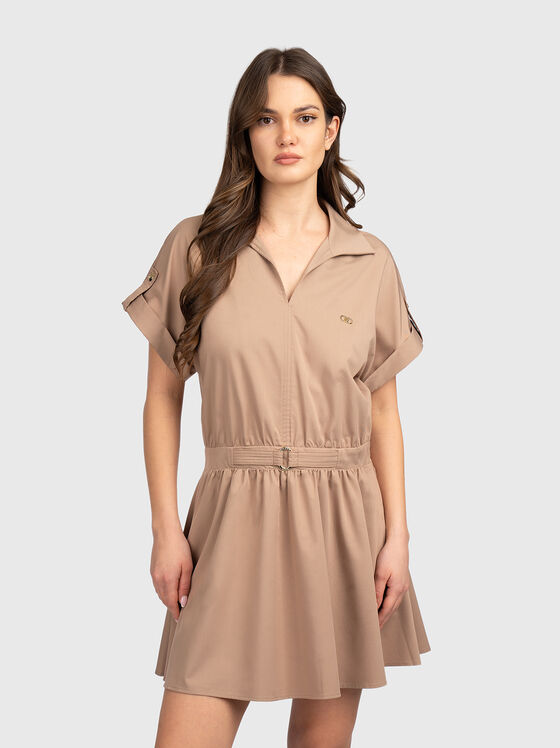 Мини рокля с V-образно деколте - 1