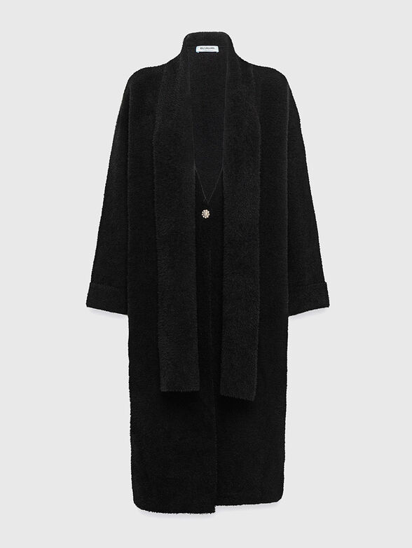 Soft texture cardigan with V-neck - 1