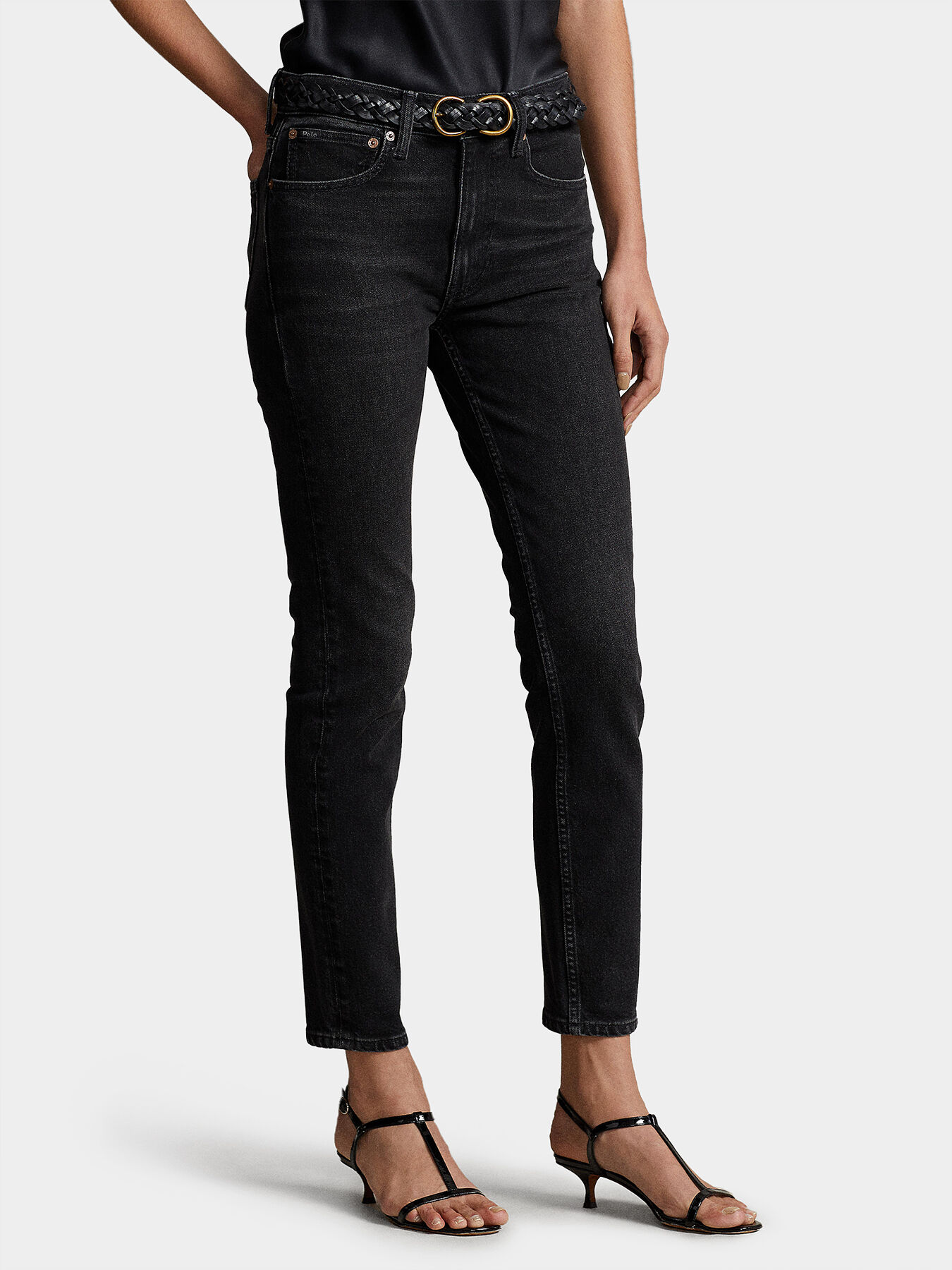 Polo ralph lauren black jeans discount