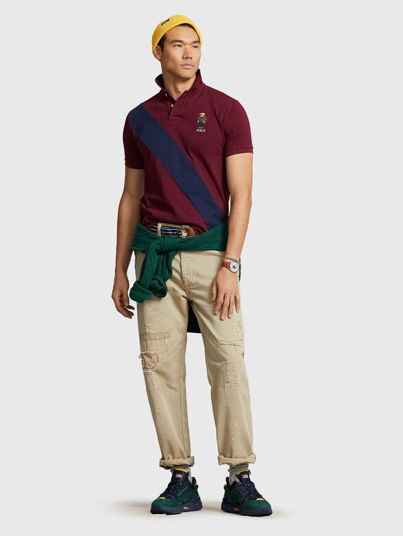 Contrast-stripe Polo Shirt   - 2