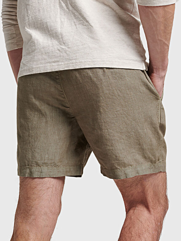 STUDIOS blue linen shorts - 2