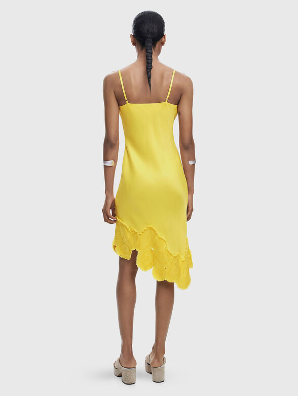 Satin dress with embroidery - 2