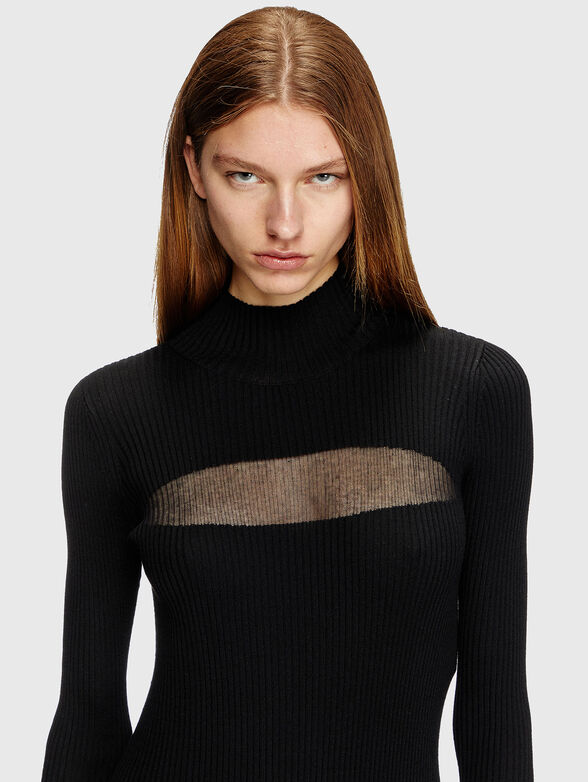 Wool dress with sheer effect - 3