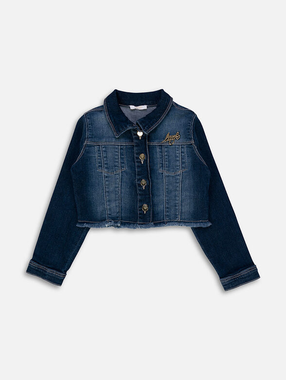 Denim jacket with logo pin - 1