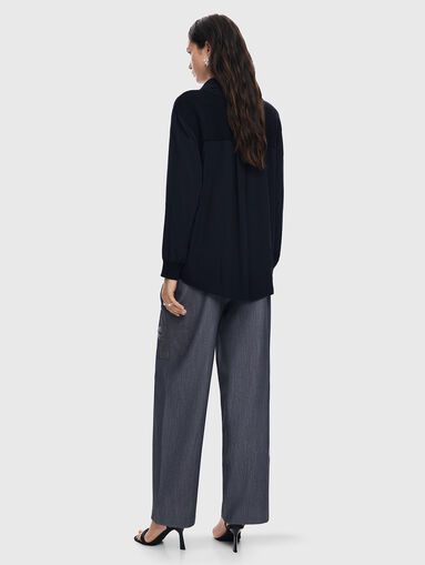 Black shirt with knitted elements - 3