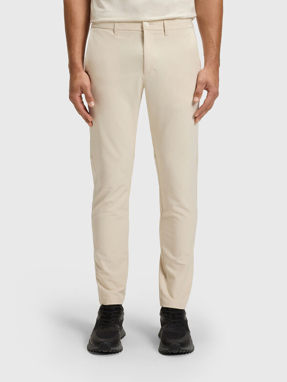 Straight trousers with logo - 1