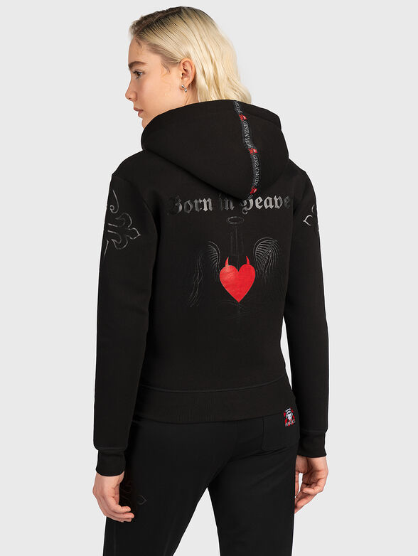 HLZ009 hooded sweatshirt with print on the back - 1