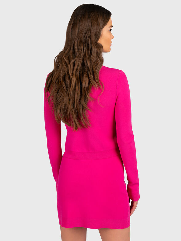 Cropped viscose blend cardigan - 3