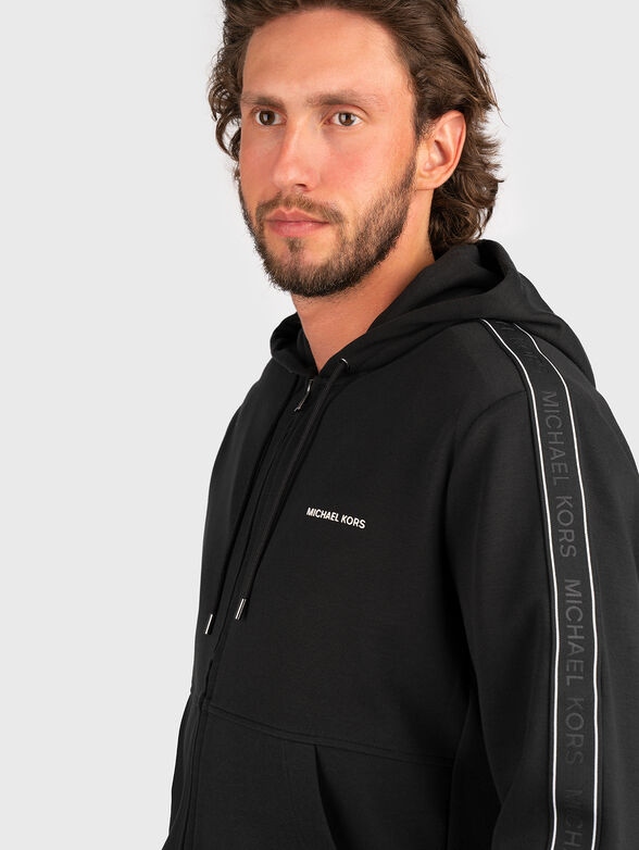 Black sweatshirt with logo details - 4